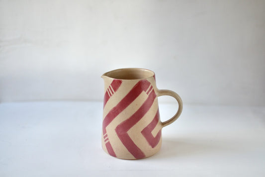 A Maze Pitcher beige red